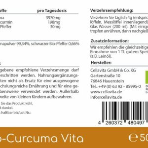 Bio-Curcuma 500g von Cellavita