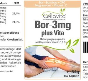 BOR - 3mg, 150 Kapseln, von Cellavita