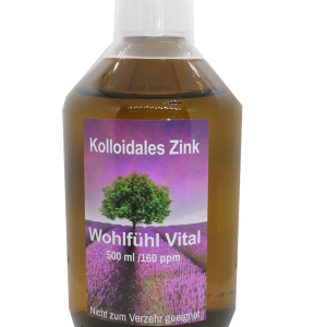 Kolloidales Zink 160 ppm, 500ml, von Wohlfühl Vital