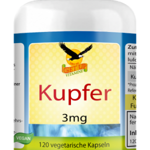 Kupfer 3mg, 120 Kapseln, von Getup