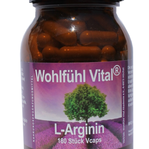 L- Arginin 600 mg, 180 Kapseln, von Wohlfühl Vital