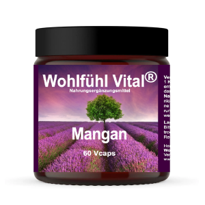 Mangan 60 Kapseln 100 % Vegan von Wohlfühl Vital