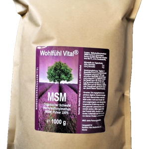 MSM Pulver, 1kg, vegan, von Wohlfühl Vital