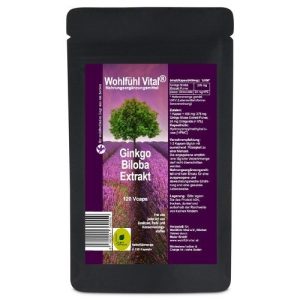 Ginkgo Biloba Extrakt, 120 Kapseln, Nachfüllpack, von Wohlfühl Vital