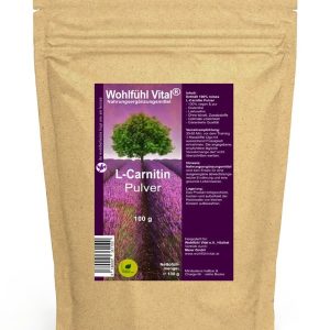 L- Carnitin (Pulver),  100g (vegan), von Wohlfühl Vital
