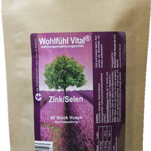 Zink Selen 90 Kapseln Wohlfühl Vital Nachfüllpackung