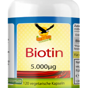 Biotin 5000mcg, 120 Kapseln, von Getup