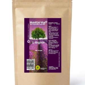 L-Arginin 600 mg, Nachfüllpackung, 180 Kapseln, von Wohlfühl Vital