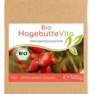 Bio Hagebutte Vita - 500g Pulver (vegan) Vorratsbeutel
